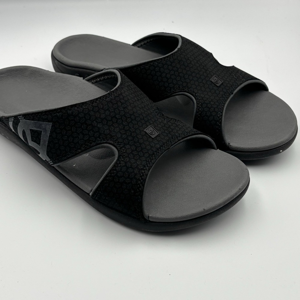 Spenco Kholo Men's Orthotic Slide Sandals CarbonPewter US9D UK7D EUR 39.5 CM 26